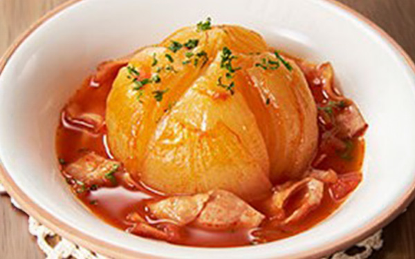 まるごと玉ねぎトマトソース雑煮